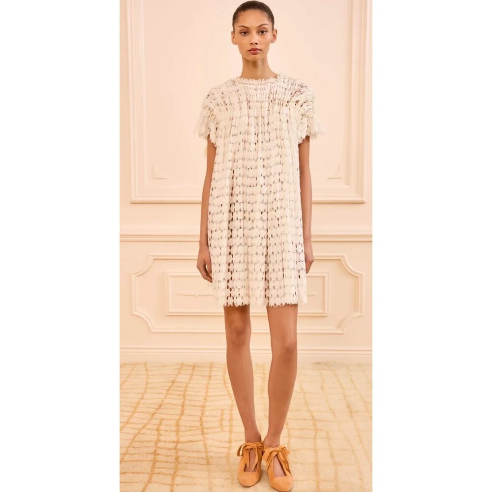 Ulla Johnson Layla Lace Mini Dress - Chalk Size 8 (new) - Picture 3 of 8